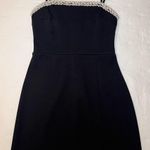 B Darlin  Black Mini Dress with Pearl Accents Photo 0
