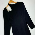 ZARA  Black Mini Dress Chain Cutout Sz Small Long Sleeve Dress Photo 13