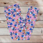 LuLaRoe Womens TC Pink Disney’s Donald Duck Ankle-Length Leggings Adult XL Comfy Photo 2