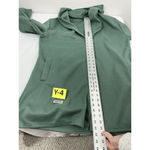 Womans Excellent Condition Hooded Knee Length Fleece Jacket XXL Aqua Green Photo 5