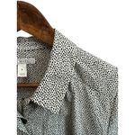 Dana Buchman Dana‎ Buchman Women's Black White Polka Dot Short Sleeve Button Up Shirt L Photo 3