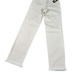 Wild Fable  High Rise Straight Leg Jeans with Frayed Hem Off White EasyRigid Photo 2