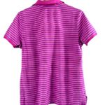 L.L.Bean Pink and Blue Striped Polo Shirt M Photo 1