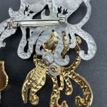 Vintage Ultra Craft Sealife Articulated Brooch With Octopus, Seahorse, Shell Silver Photo 5