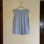 Chico's  Blue Knit Sleeveless Tank Top Women's Size 1 (M) Top‎ Decorative Details Photo 7