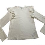 Celebrity Pink NWT  White Ruffle Shoulder Cable Knit Top – Feminine, Soft Girl Photo 6