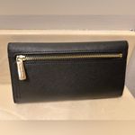 NWOT Michael Kors Jet Set Travel Large Trifold Wallet Leather Black with Gold Photo 1