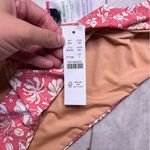 J.Crew Peach White Tossed Floral Curved-waist Cheeky Bikini Bottom Large NWT Photo 3
