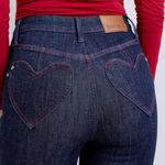 Judy Blue “Be Mine” Heart Pocket Skinny Jeans Dark Wash High Rise 3/26 NWT Photo 6