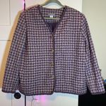Koret Purple & Gold Tweed Blazer Vintage Size 20W Photo 0