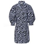 Ganni  Puff Sleeve Zebra Print Dress Photo 3