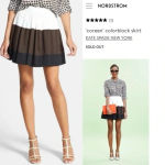 Kate Spade  Colorblock Coreen Skirt Rio De Janeiro Full Skirt MSRP $298 Size 4 Photo 1