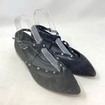 Rebecca Minkoff Faye Black Suede Studded Pointed Toe Flats Size US 7.5 Photo 8