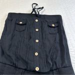 Rhapsody  Neutral Black Sleeveless Romper with pockets Photo 5