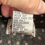 Shana K Charcoal Gray Pink Polka Dot Floral Retro Turtleneck Shift Dress Small Photo 2