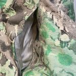 Stunning Lela Rose Designer Abstract Pattern Silk Lined Brocade Midi Dress 8 Green Photo 3