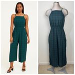 American Eagle  Plaid Green Jumpsuit Size Small Photo 1