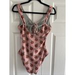 Joie  Womens Large One Piece Swimsuit Taupe Apple Cut out Front‎ Reversible Green Photo 2