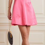 PATOU Pink Cotton Blend Satin Mini Dress FR 44 Cutout Waist Cocktail Party Dress Size undefined Photo 0