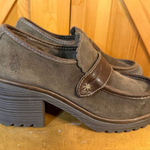 Fly London  Olive Suede Loafers with Leather Trim Shoe Size EU 40 US 9-9.5 Photo 0