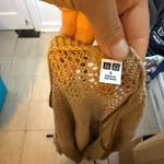 Uniqlo Tan Open Knit Cocoon Linen Blend Cardigan Photo 2