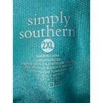 Simply Southern  Beach Please Sweatshirt Women’s size XXL 2X aqua Blue w/ pockets Photo 3