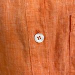 Serena & Lily  Margot Shirt Dress Womens Orange Linen Button Up Tie Waist Travel Photo 5