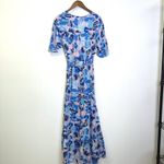 Abel the label Anthro‎  Floral Hi-Low Midi Dress Blue Floral Size S Photo 7