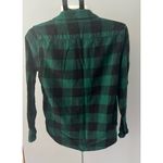 Aeropostale  Women's Green Black Plaid Button‎ Down Flannel Size Small Photo 3