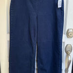 Old Navy Womens High Rise Weekender Wide Leg Cropped Jeans Size 14 Dark Wash Photo 0