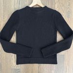 Prada Ribbed Knit 100% Wool Crew Neck Sweater in Black Size 38 / Extra Small Photo 1