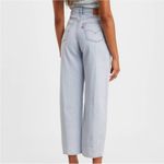 Levi's Premium Balloon Leg Jeans Light Wash Blue High Rise Waist Dad Jokes 24x26 Photo 1