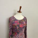 Anthropologie Daily Practice Dress Ruched Abstract Floral Art To Wear Lounge Photo 1