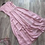 Revolve‎ resa Lindsay dress pink satin wrap maxi Size M Photo 8