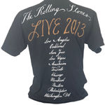 The Rolling Stones  Black & Gold Band Tee 2013 Tour Photo 1
