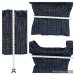 ZARA NEW Blue Tweed Textured Off Shoulder Top Flared Bell Long Sleeve Size Small Photo 7