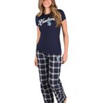 Concepts Sport NBA Licensed Women's UTAH JAZZ Concepts S/S Shirt & Flannel Pant PJ Set - Medium Photo 2