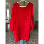 Vine & Love  Midi Dress Knit Sweater Cable Red Festive Christmas S Holiday Cozy Photo 2
