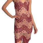 Bardot  Two-Tone Lace Dress Berry Pink zip up back sleeveless new NWT size 4 Photo 0