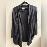 Pact  Airplane Wrap Cardigan Black Size M/L Lounge Casual Fall Layer 100% Cotton Photo 1