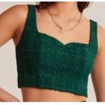 Abercrombie & Fitch NWOT Green Tweed Crop Top Photo 1