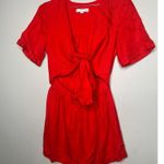 THAKOON x RTR Red Linen Blend Tie Photo 8