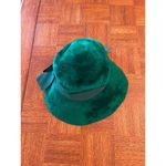 MILADY Vintage Kelly Green faux fur BOW hat Photo 3