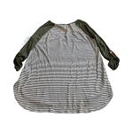 Pink Clover  Madelene Roll Tab Knit Top‎ Olive Green Large Nwt Photo 2