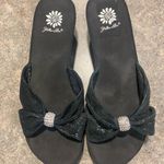 Yellow Box  Elegant Black Rhinestone Sandals Photo 2