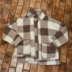 Sherpa Zip Up Jacket Brown Size M Photo 0