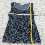 Banana Republic leopard animal print scoop neck gray satin trim camisole ta… Photo 1