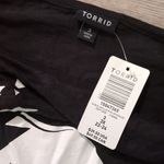 Torrid Black Lips Lattice Off shoulder Tee Size 3X Photo 2