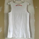 Harley Davidson Bedazzled Tank Top Graphic Print Scoop Neck Ribbed Knit White XL Photo 3