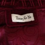 Boutique Time For Me Embroidered Velvet Open Front Cardigan sz M Photo 4